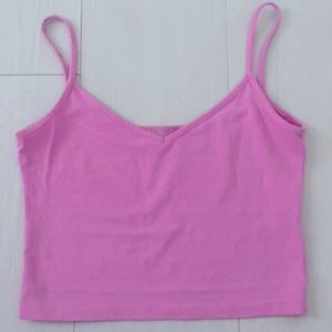 Brandy Melville Bubble Gum Pink Crop Tank Top
